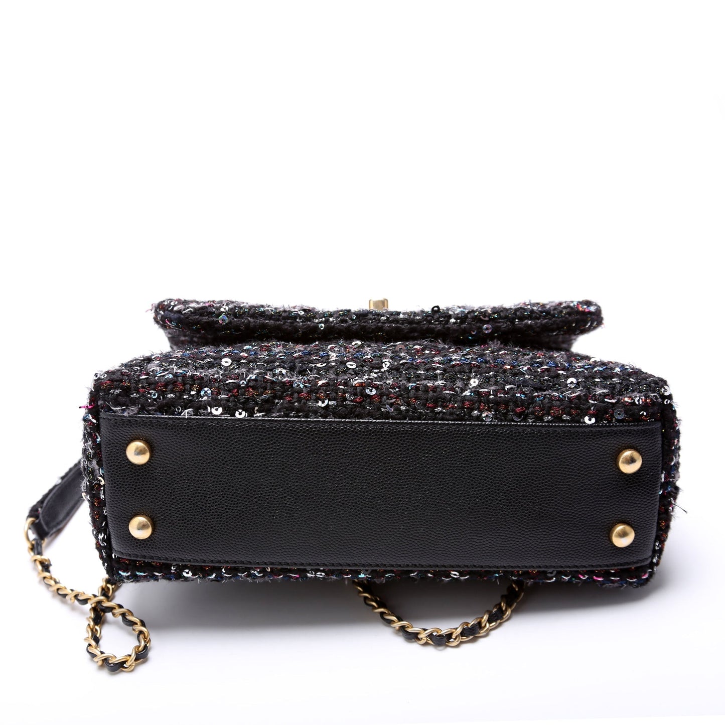 Chanel Coco Top Handle Extra Mini Tweed/Sequin 30M Black/Multicolor Bag