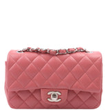 Chanel Classic Flap Mini Rectangle Lambskin Pink 28M Bag