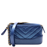 Chanel Gabrielle Double Zip Woc 28M Blue Bag