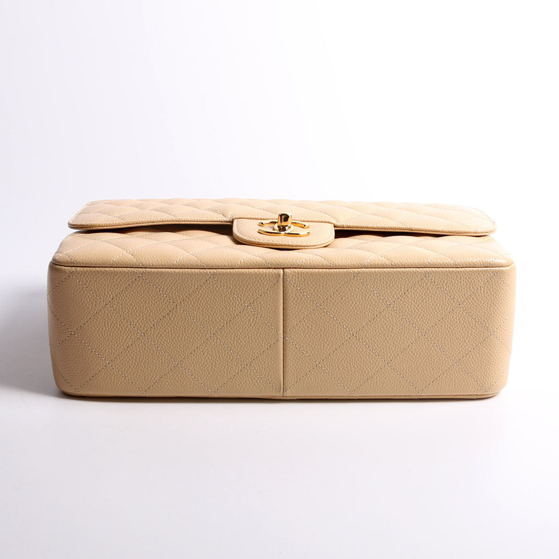 Chanel Classic Flap Jumbo Caviar 17-20M Nude Bag