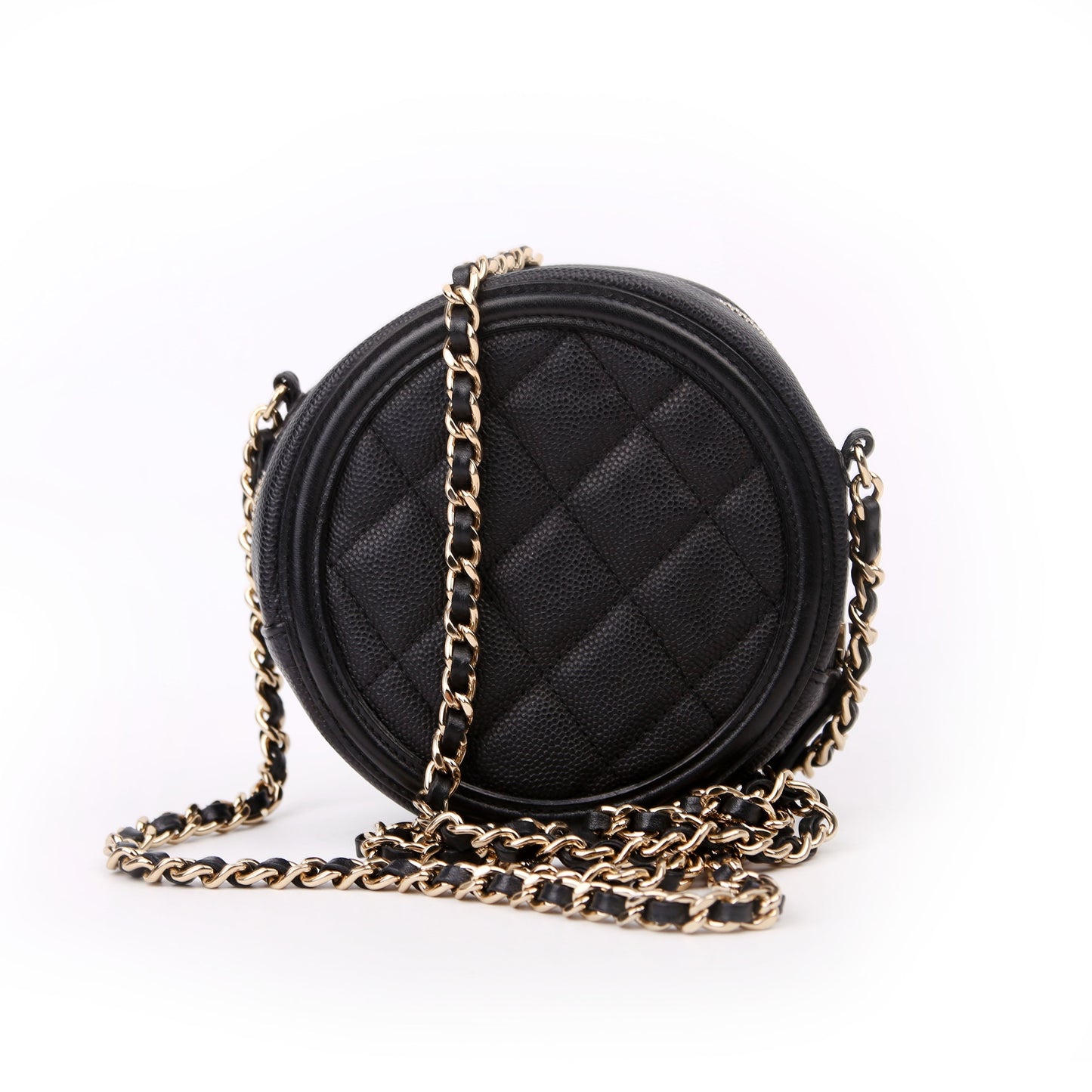 Chanel Filigree Round Crossbody 29M Black Bag