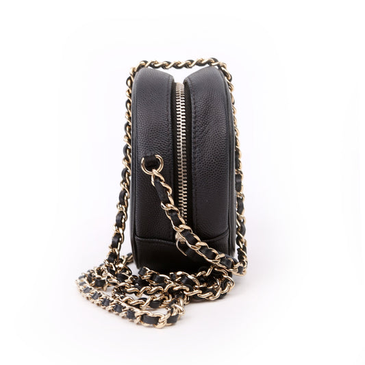 Chanel Filigree Round Crossbody 29M Black Bag