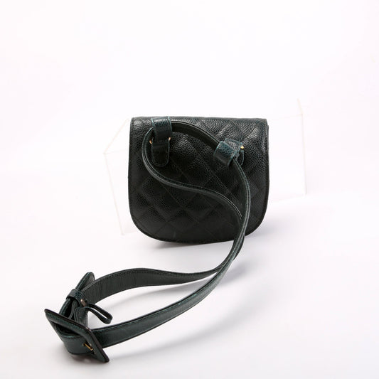 Chanel CC Turnlock Waist Belt   Size 75/30 Green Bag