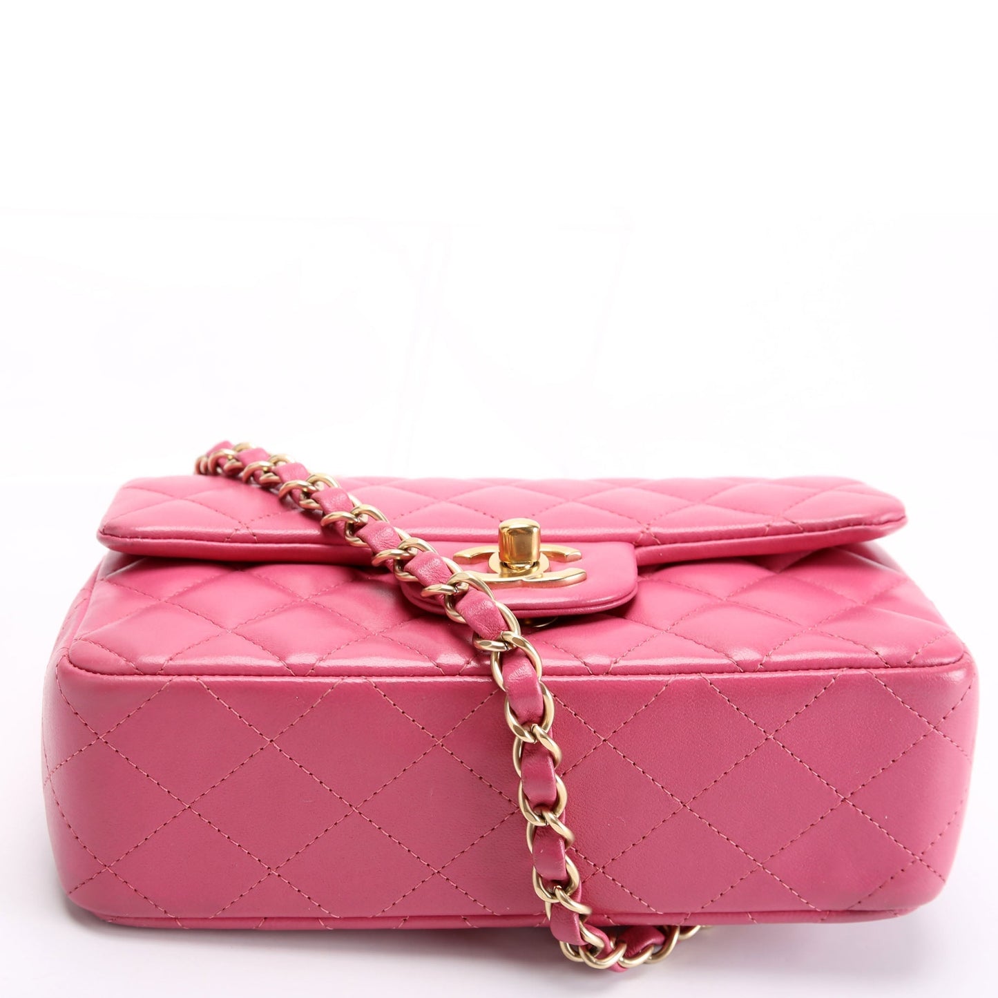 Chanel Classic Flap Mini Rectangle Lambskin 17M Pink Bag