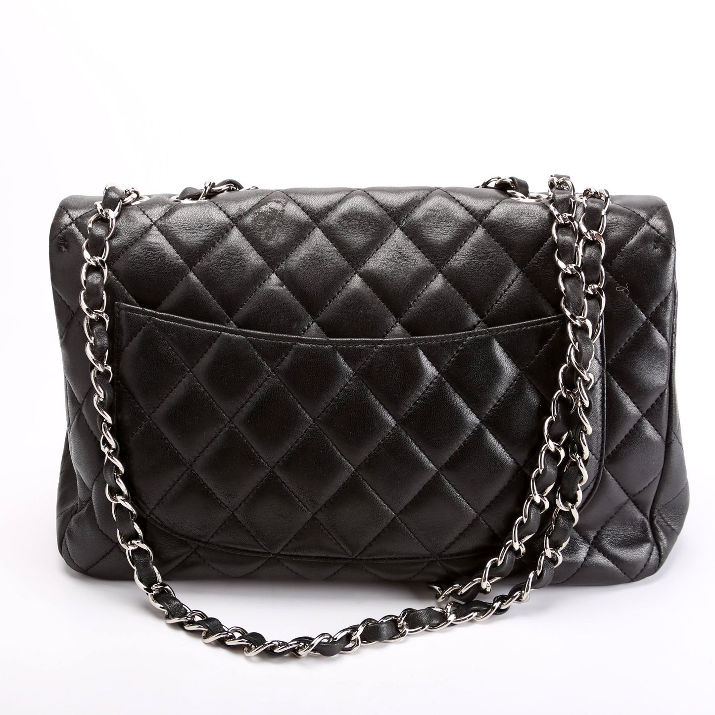 Chanel Classic Flap Jumbo Lambskin 10-13M Black Bag