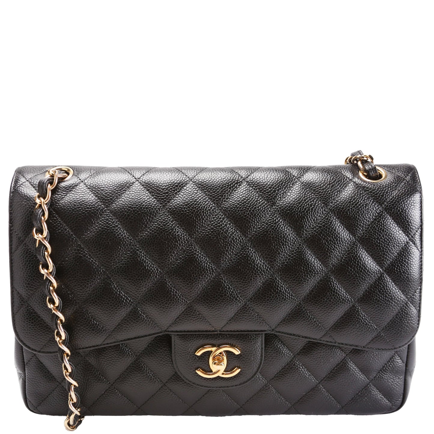 Chanel Classic Flap Jumbo Caviar 25M Black Bag