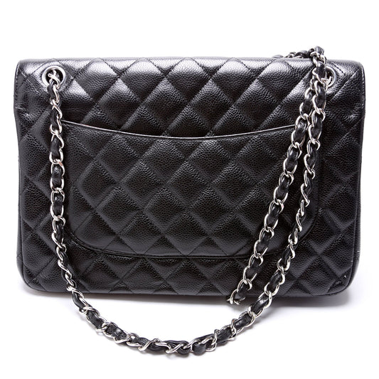 Chanel Classic Flap Jumbo Caviar 21-24M Black Bag