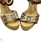 Sandals Luxury Designer By Burberry In Plaid Pattern, Size: 5.5