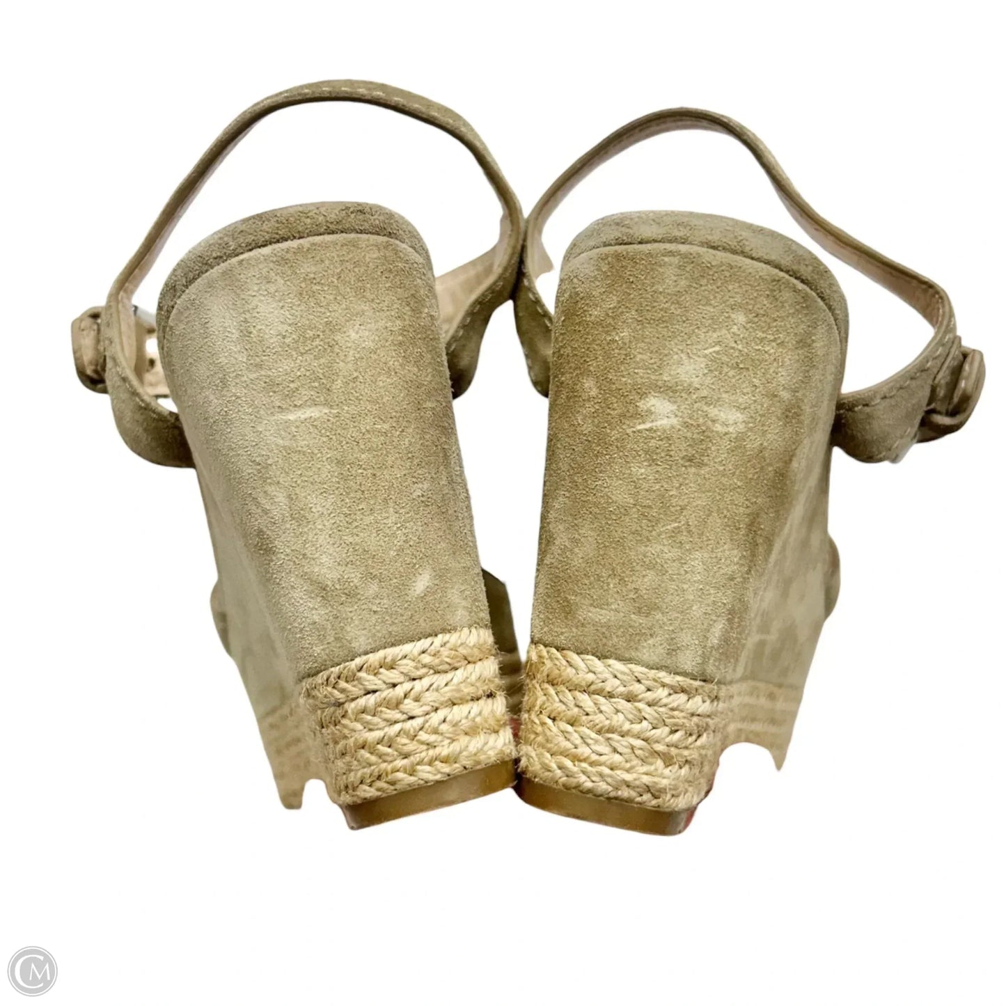 Sandals Luxury Designer By Prada In Beige, Size: 7.5