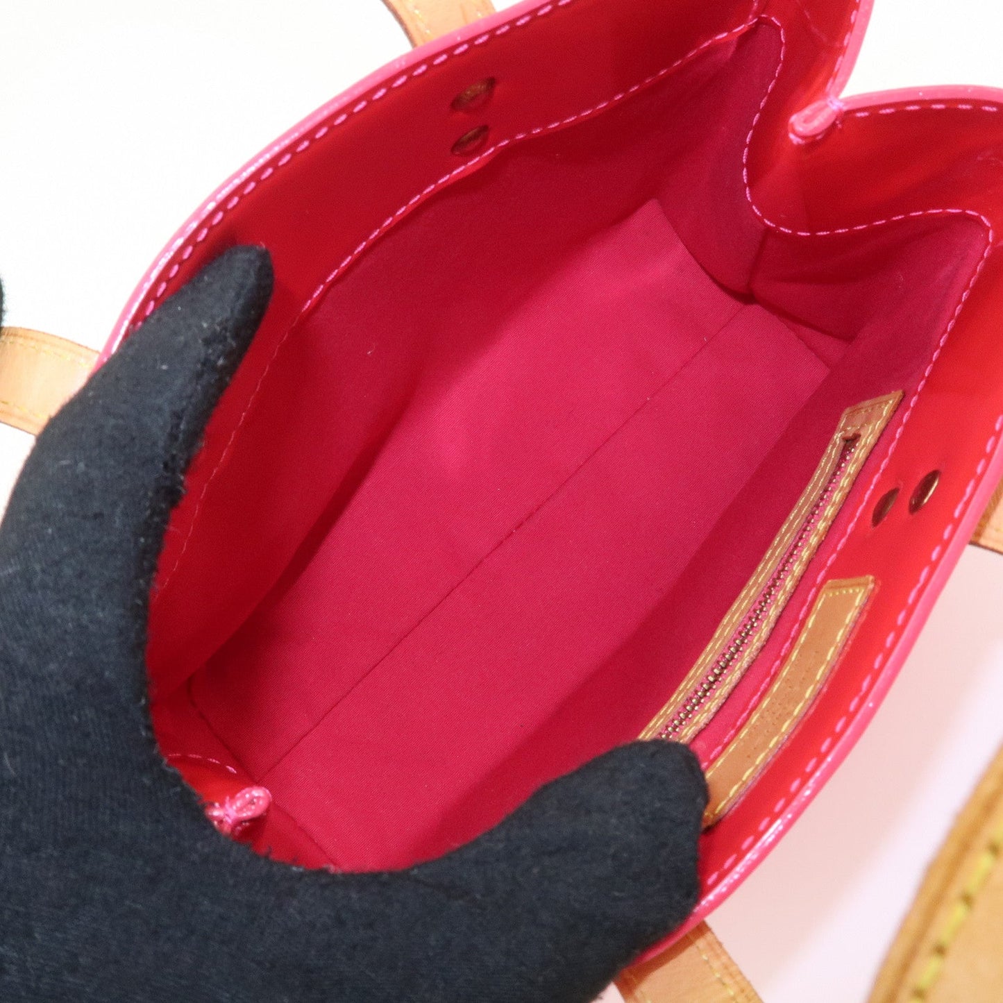 Louis Vuitton Monogram Vernis Lead PM Hand Bag Pink M91221