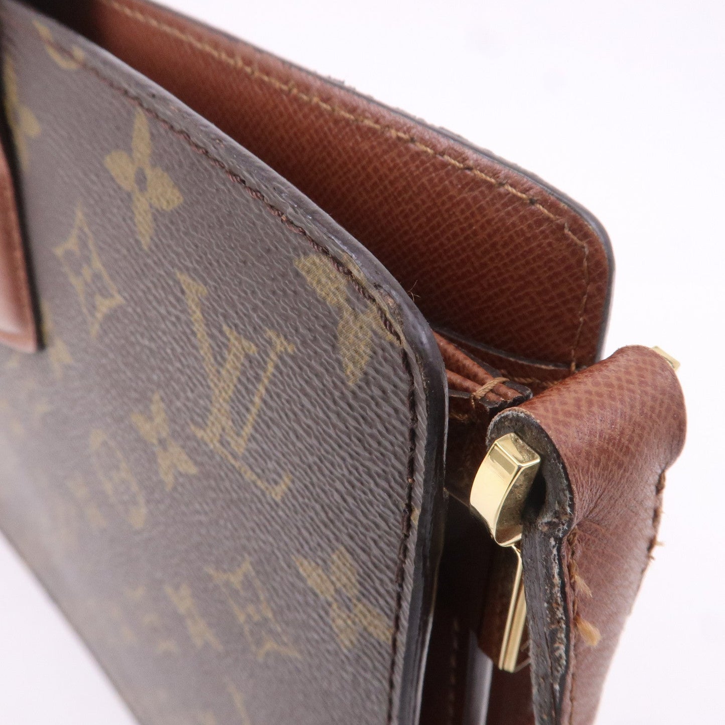Louis Vuitton Monogram Courcelles Shoulder Bag Brown M51375