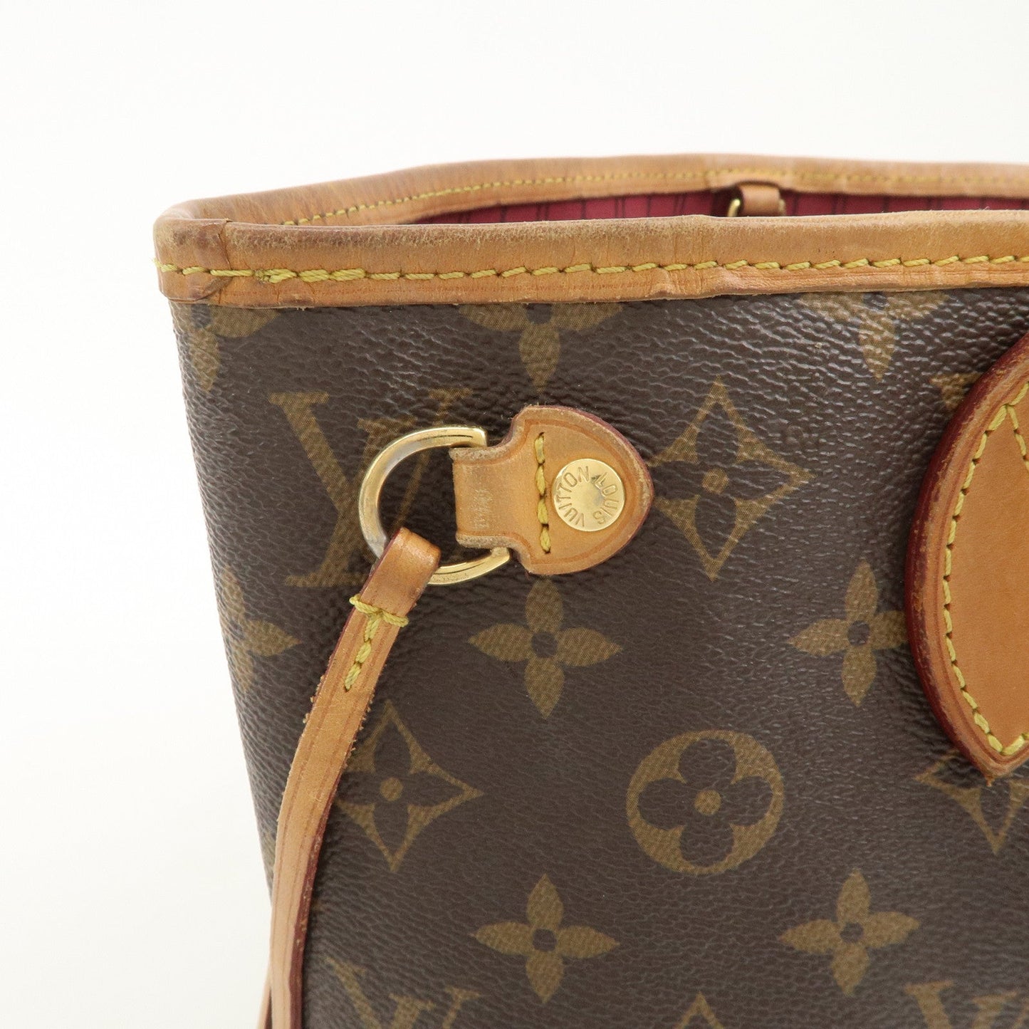 Louis Vuitton Monogram Neverfull PM Tote Bag Fuchsia M41001