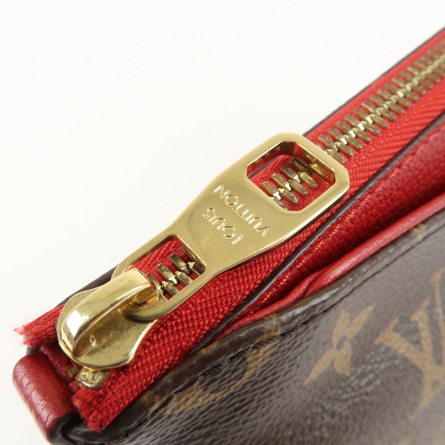 Louis Vuitton Monogram Pallas Beauty Case Brown Red M64123