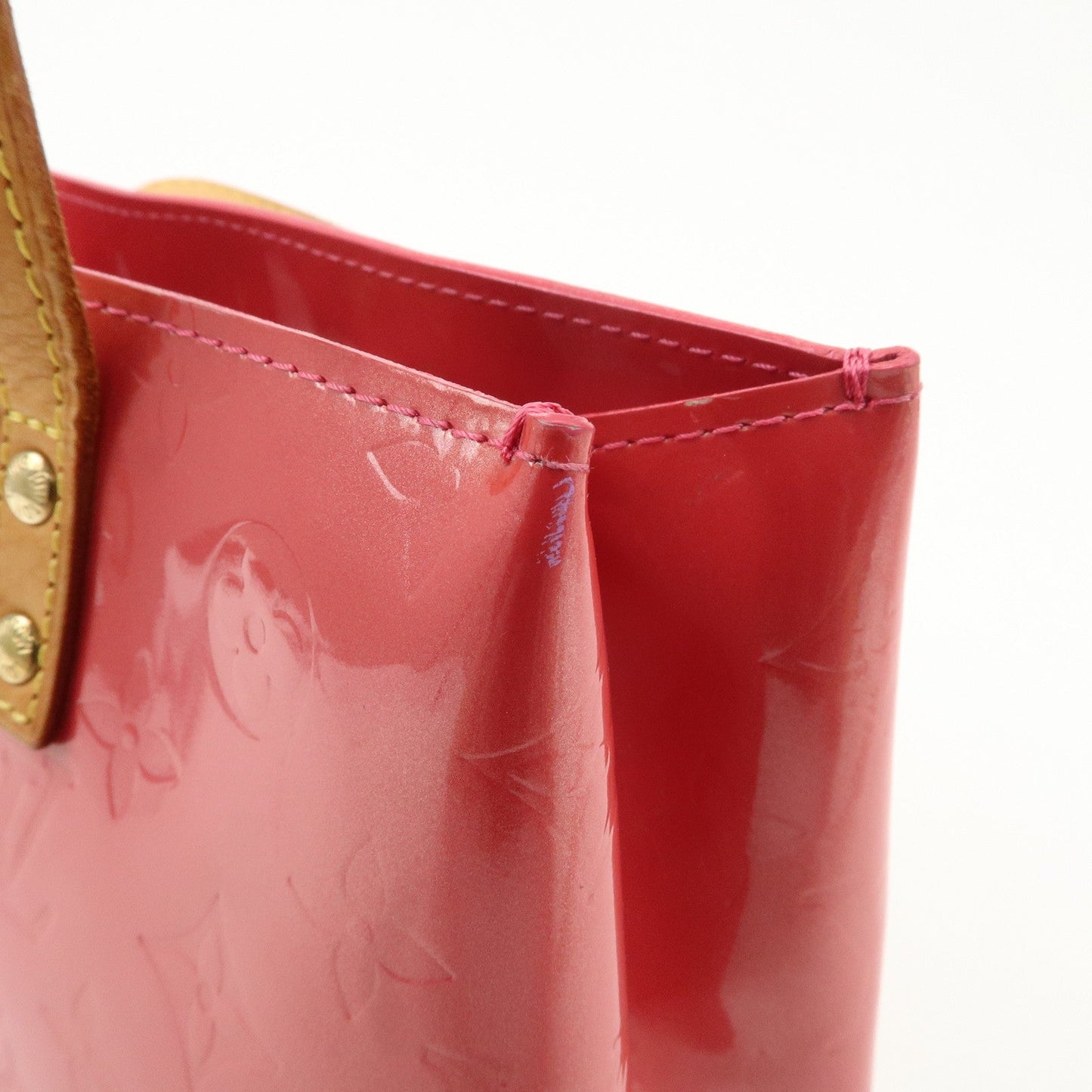 Louis Vuitton Monogram Vernis Lead PM Hand Bag Framboise M9132F