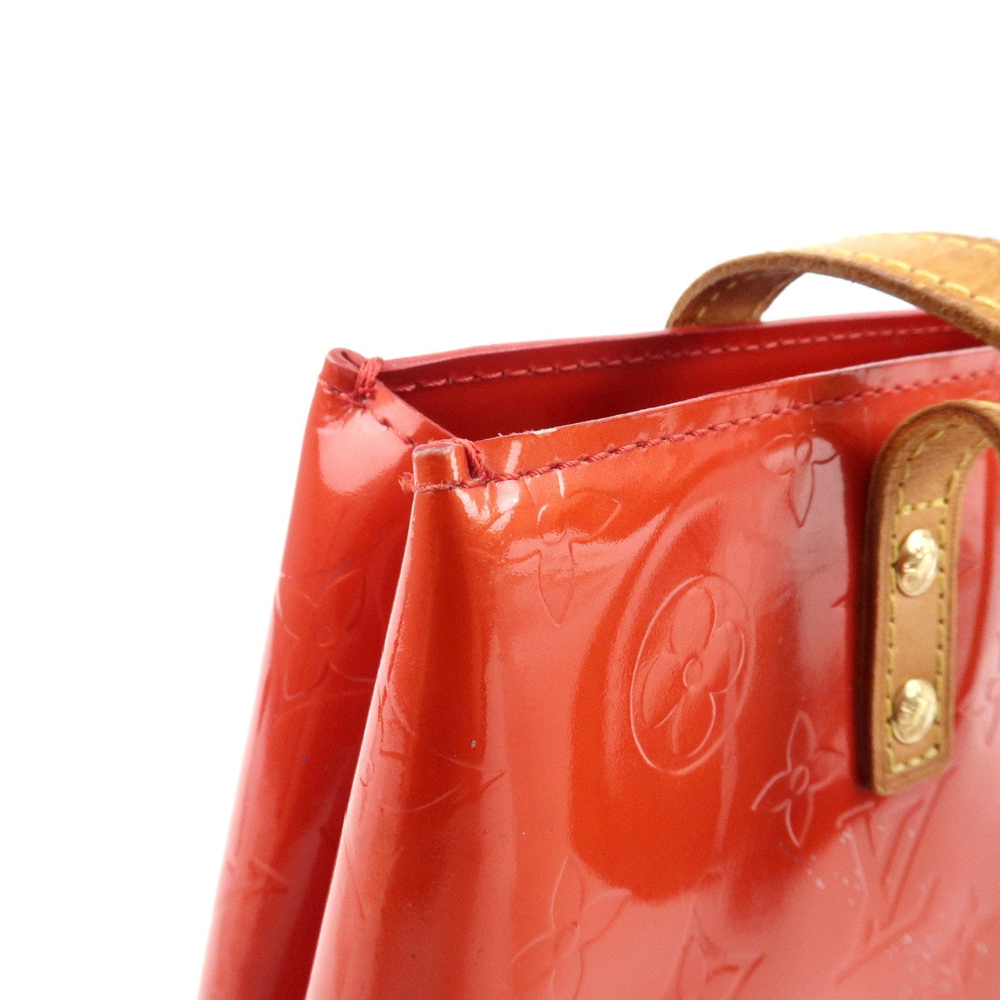 Louis Vuitton Monogram Vernis Lead PM Hand Bag Rouge M91088