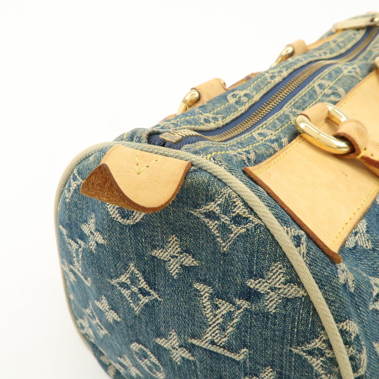 Louis Vuitton Monogram Denim Neo Speedy Boston Bag Blue M95019