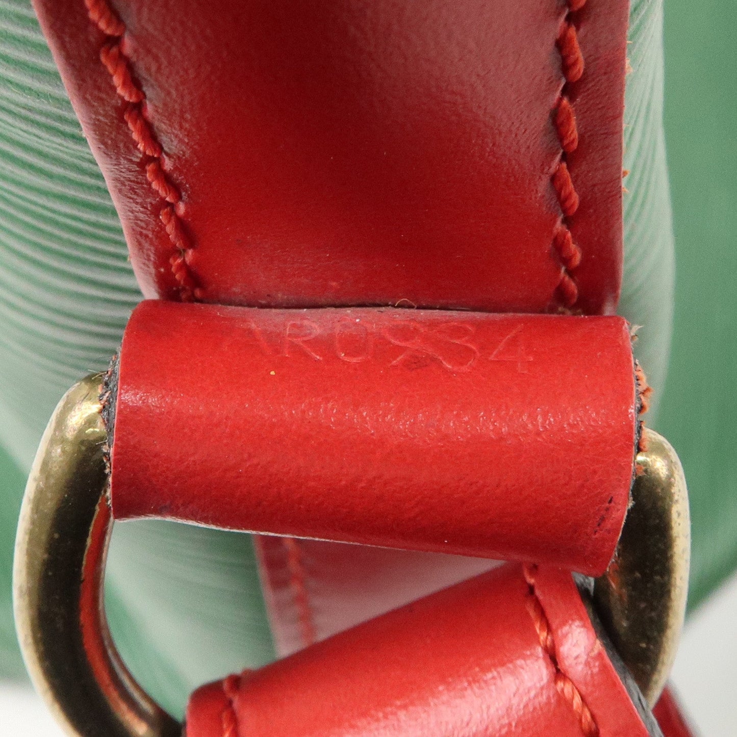 Louis Vuitton Epi Petit Noe Shoulder Bag Bi ColorGreen Red M44147