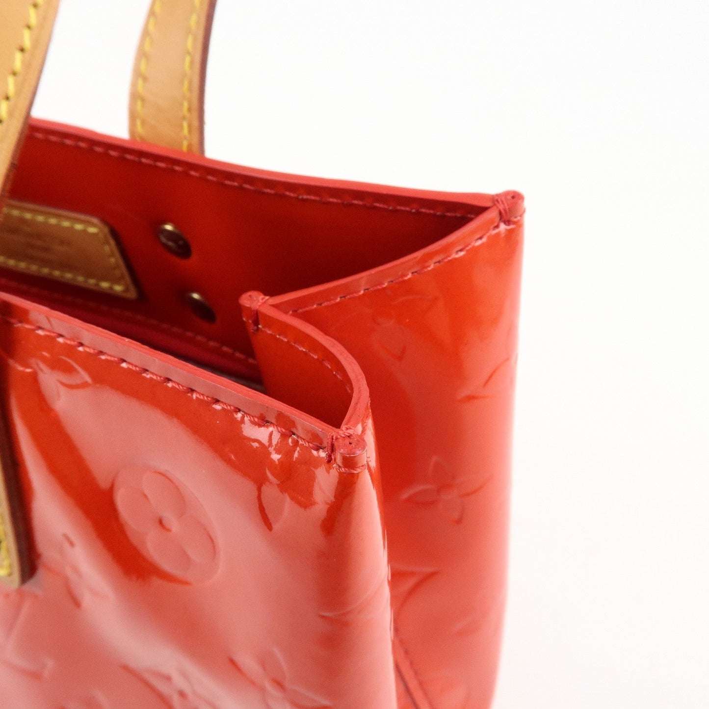 Louis Vuitton Monogram Vernis Lead PM Hand Bag Rouge M91088