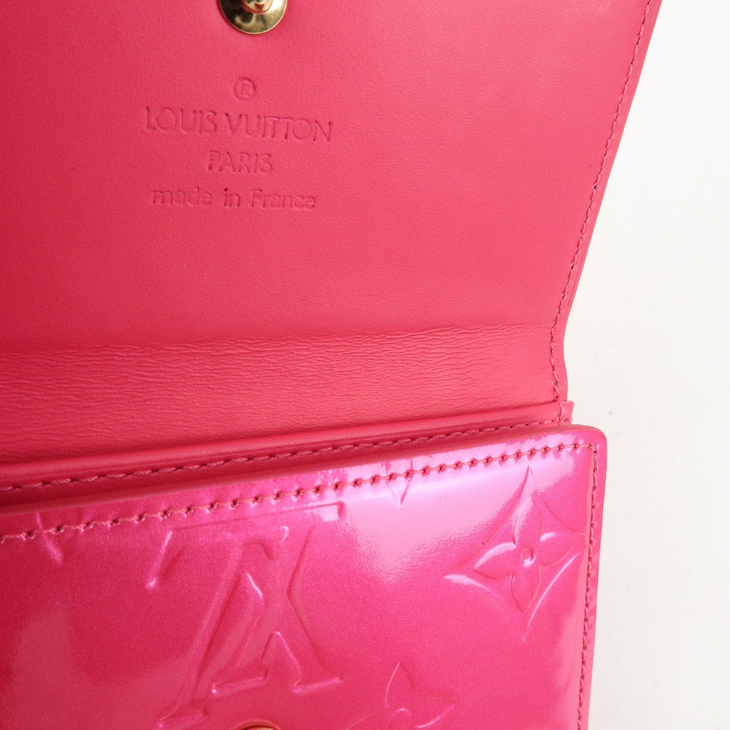 Louis Vuitton Vernis Porte Monnaie Billets Carte Credit M9139F