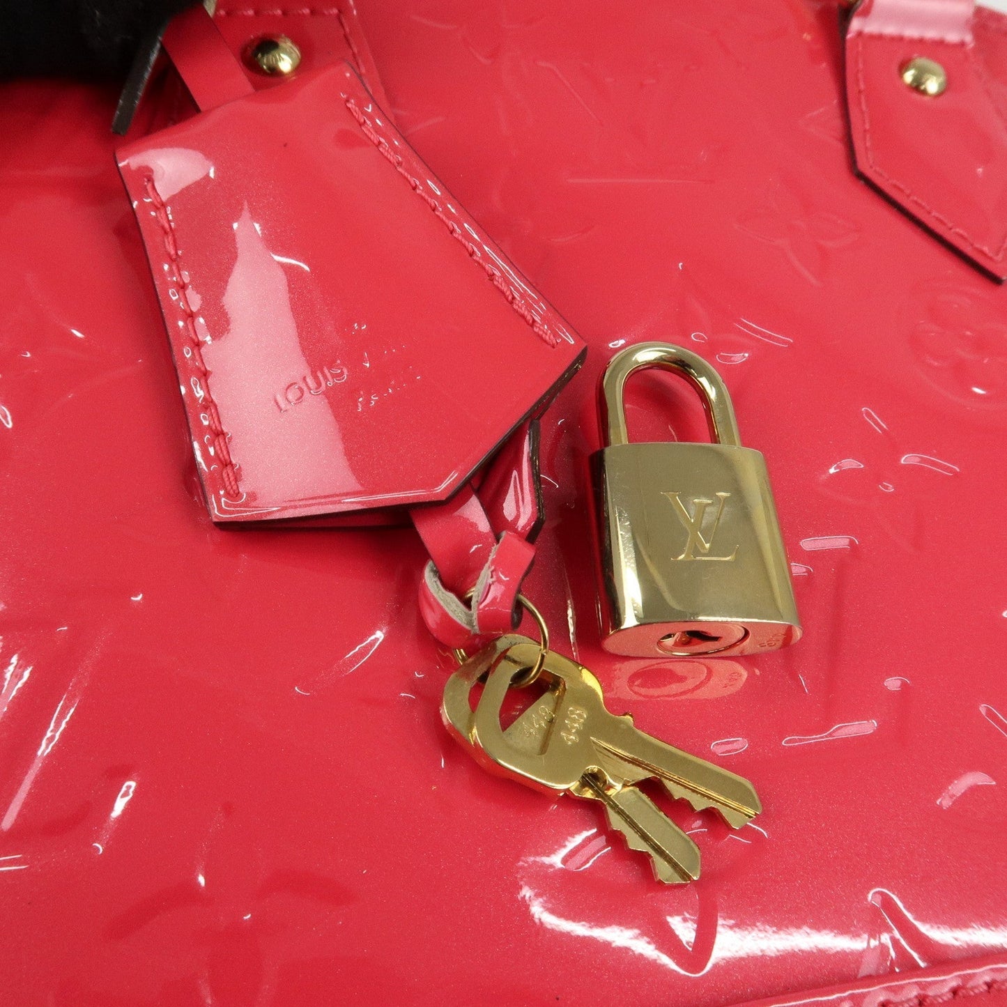 Louis Vuitton Monogram Vernis Alma BB 2Way Bag Rose Indien M91771