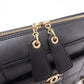 CHANEL Chocolate Bar Lamb Skin Chain Shoulder Bag Black