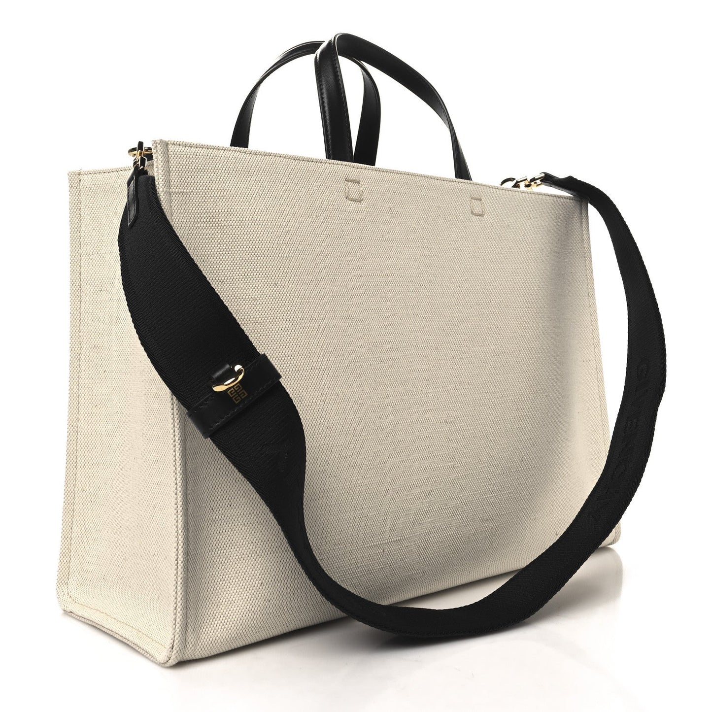 Givenchy Canvas Bond Shopper Tote Beige Black
