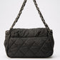 Chanel Black Textured Coated Nylon Flap Bag