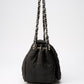 Chanel Black Textured Coated Nylon Flap Bag
