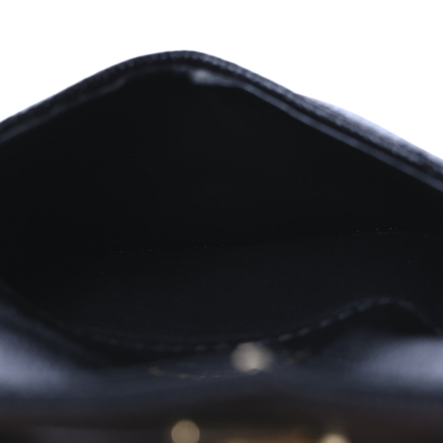 Saint Laurent Grain De Poudre Matelasse Chevron Monogram Compact Wallet Black