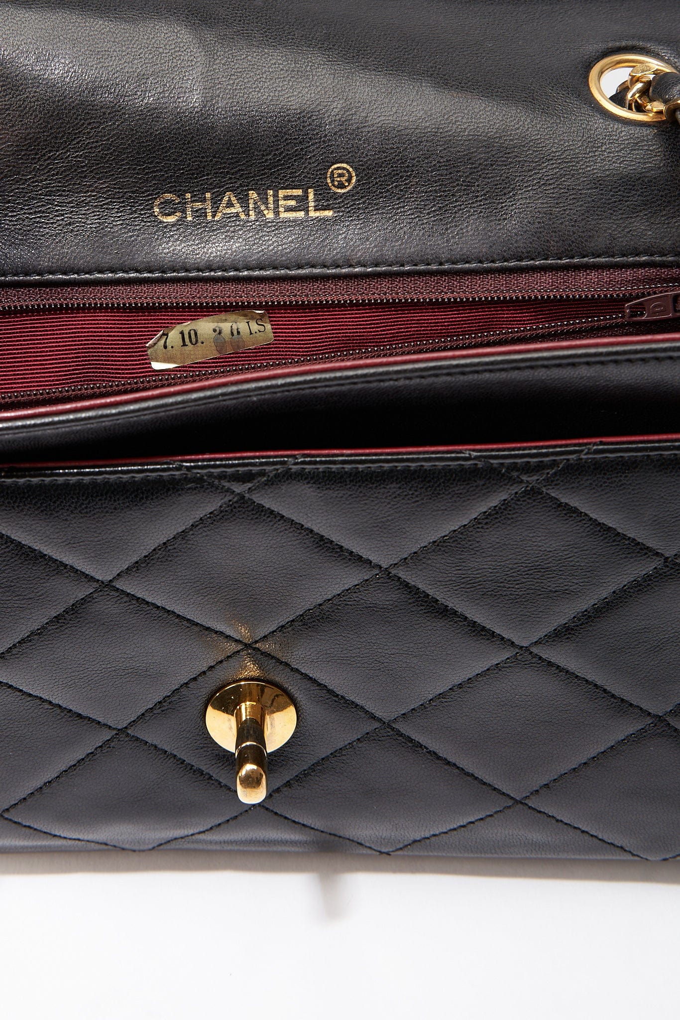 Chanel   Black Single Flap with 24k gold plated hardware and V design