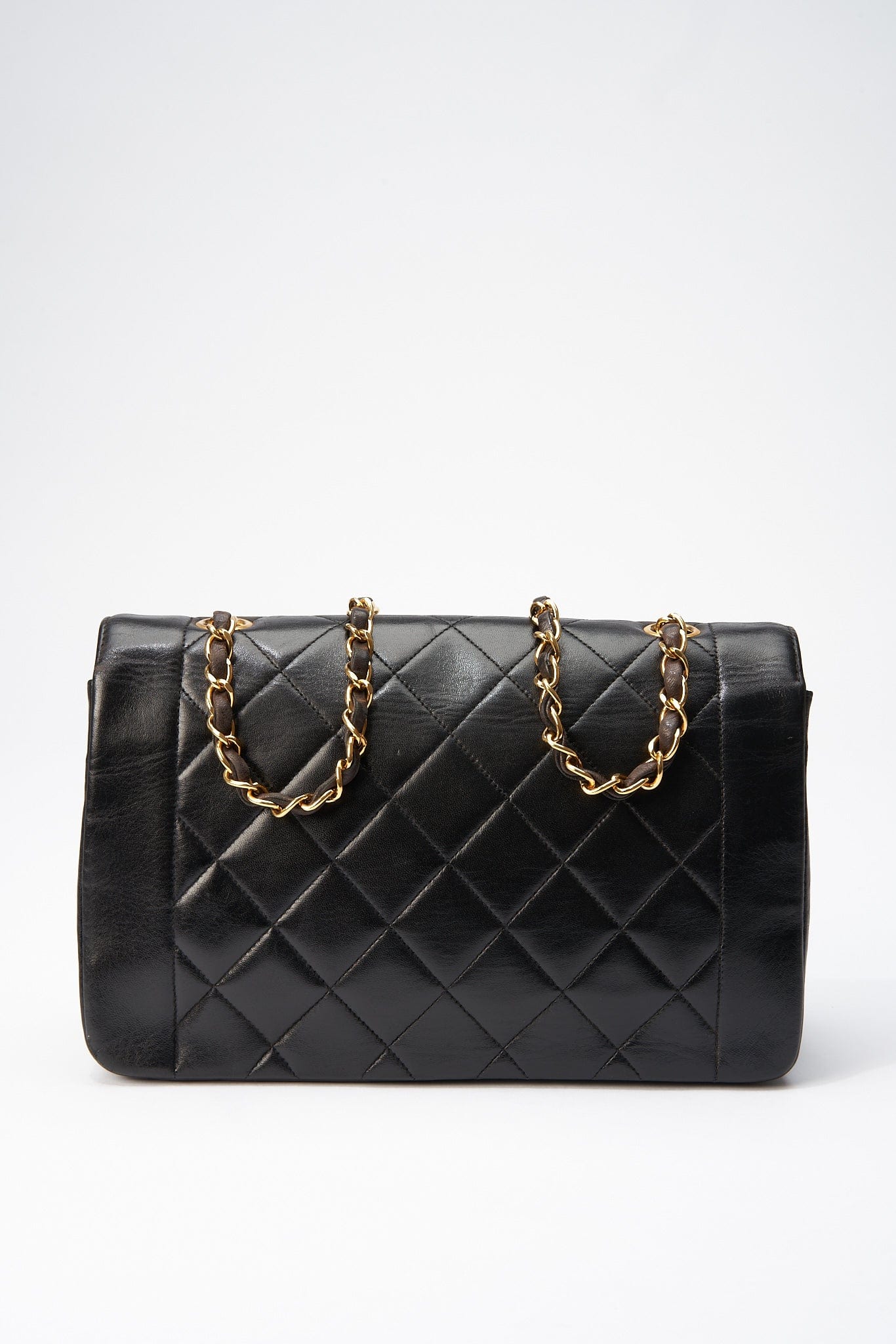 Chanel Diana Black Single Flap with 24k gold plated hardware