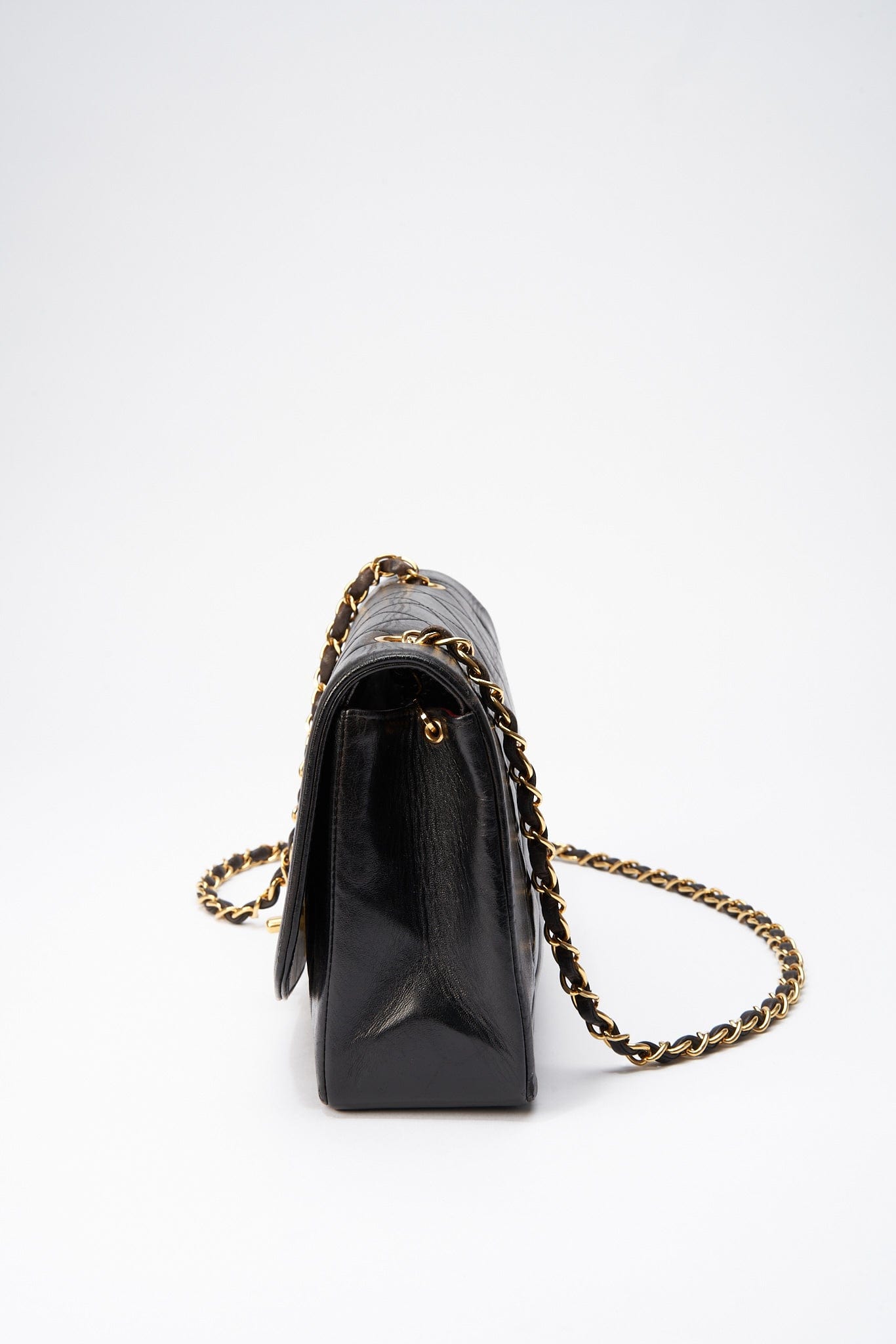 Chanel Diana Black Single Flap with 24k gold plated hardware