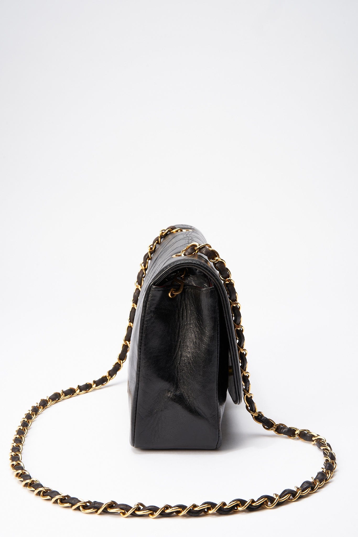 Chanel Diana Black Single Flap with 24k gold plated hardware