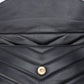 Chanel Quilted Chevron All Black Camera Crossbody Bag