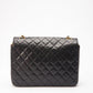 Chanel   Black Single Flap with 24k gold plated hardware