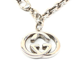 Gucci Interlocking GG Logo Charm Sterling Silver Bracelet