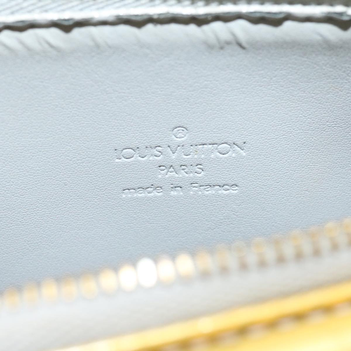LOUIS VUITTON Vernis Motto Shoulder Bag Gris LV Auth 18430