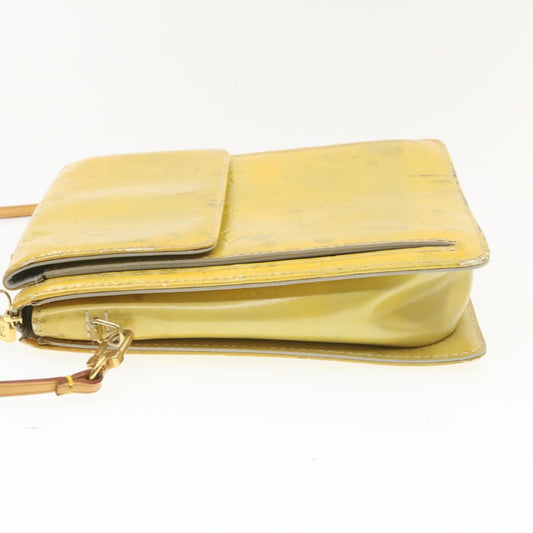LOUIS VUITTON Vernis Motto Shoulder Bag Gris LV Auth 18430
