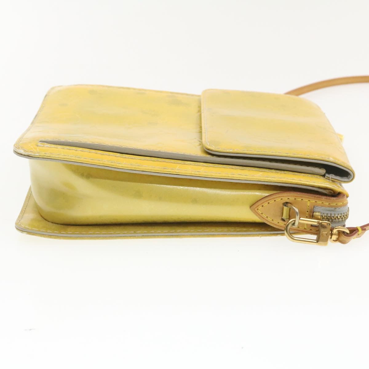 LOUIS VUITTON Vernis Motto Shoulder Bag Gris LV Auth 18430