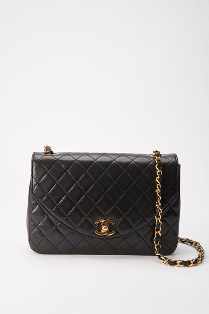 Chanel Black Single Flap with 24k gold plated hardware