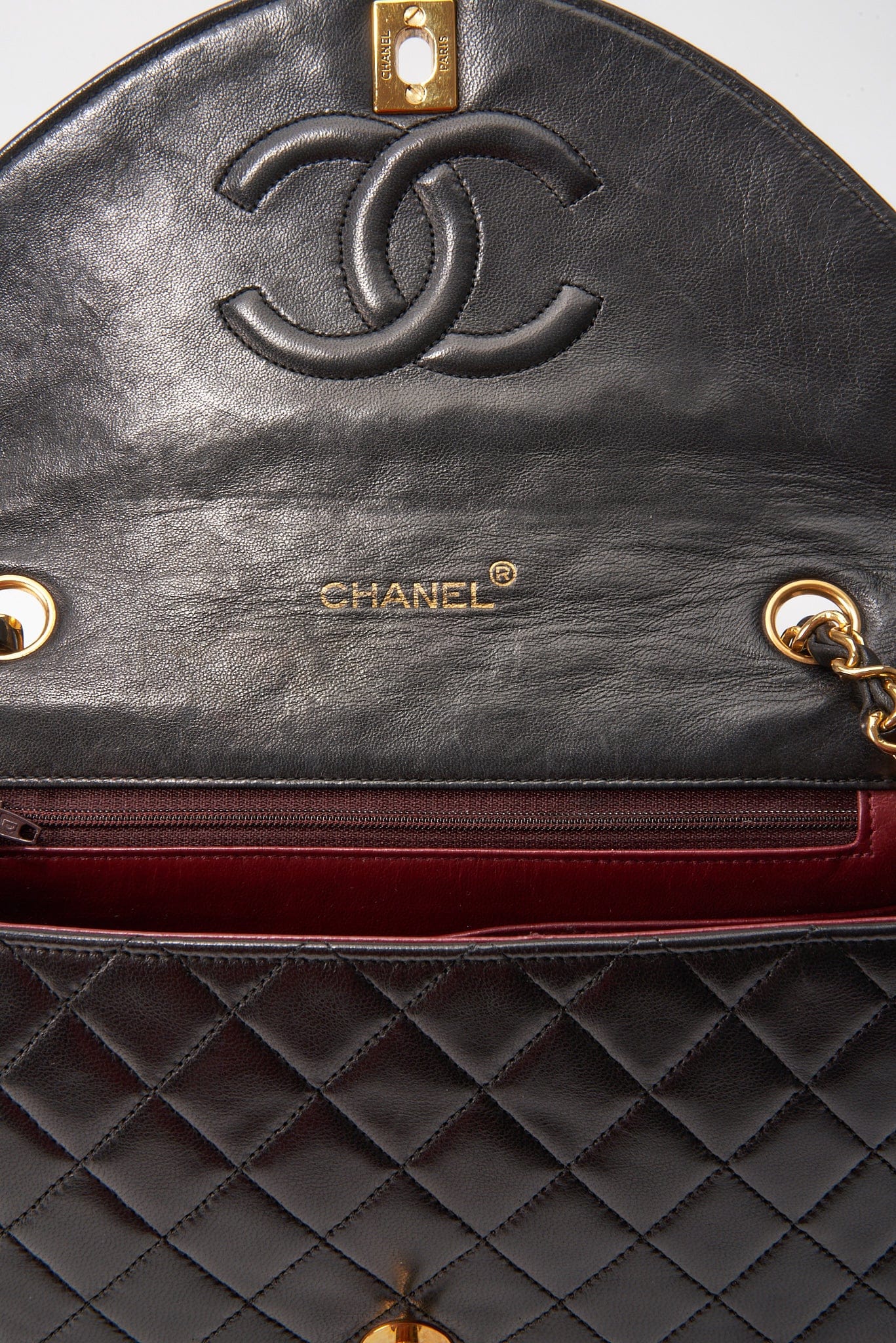 Chanel Black Single Flap with 24k gold plated hardware