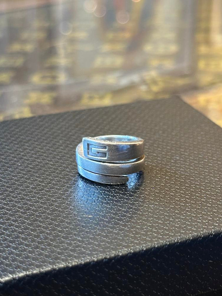 Gucci 925 Silver Stacked Spiral Ring