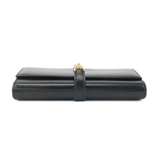GUCCI Jackie 1961 Leather Chain Wallet WOC Black 652681.0416  d