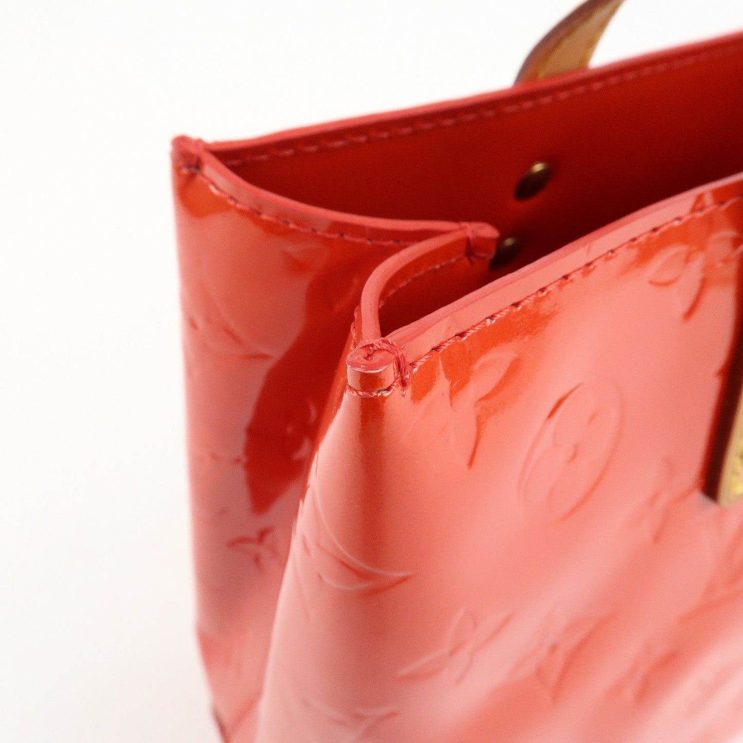 Louis Vuitton Monogram Vernis Lead PM Hand Bag Rouge M91088