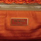 Prada Logo Raffia Crochet Tote Bag Hand Bag Brown Orange BN2303