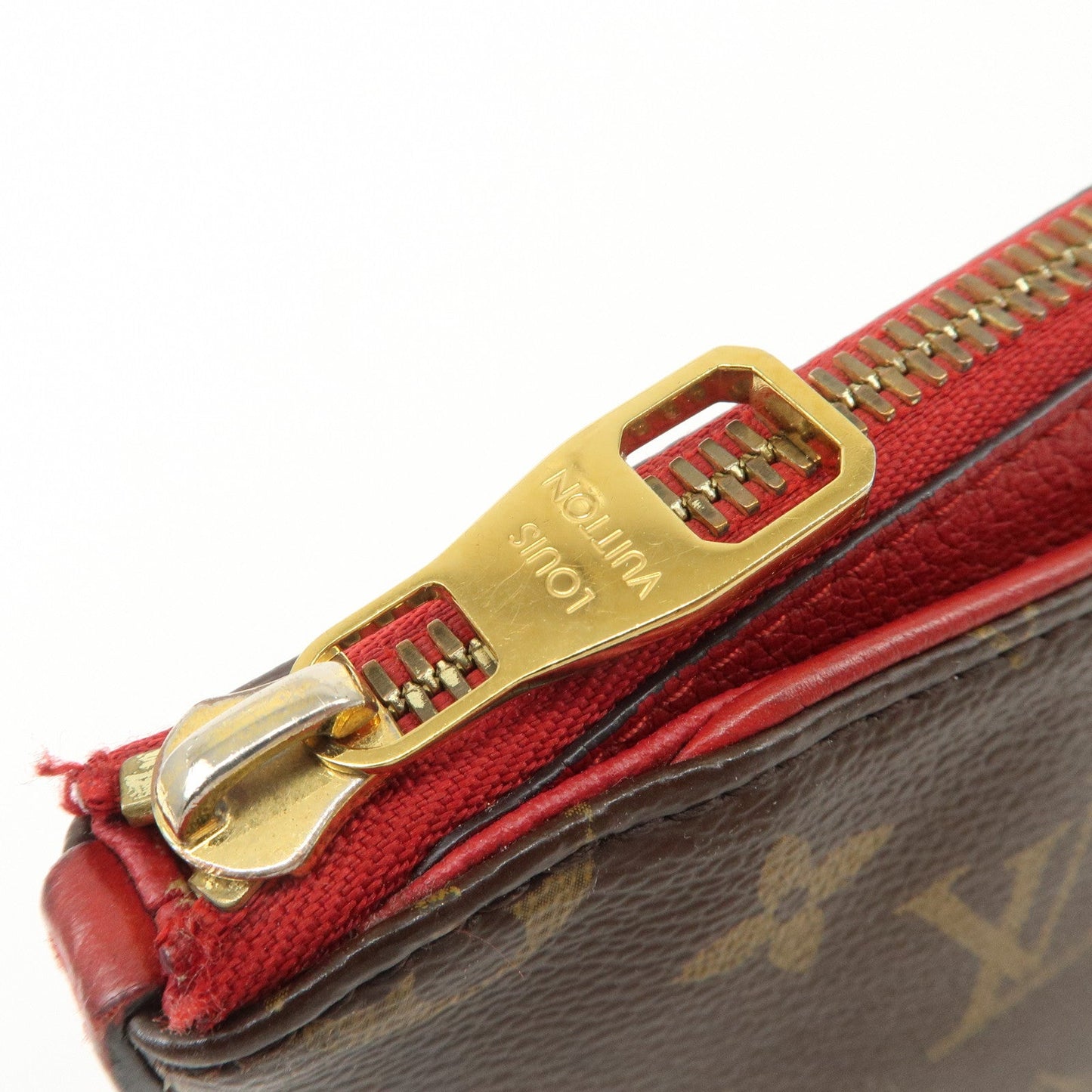 Louis Vuitton Monogram Pallas Beauty Case Brown Red M64123