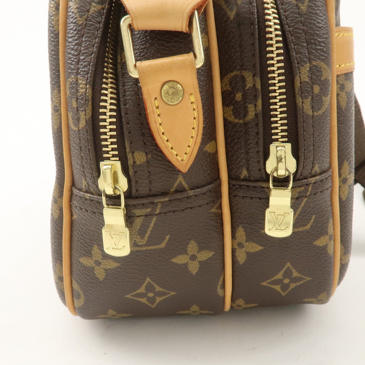 Louis Vuitton Monogram Reporter PM Shoulder Bag Brown M45254