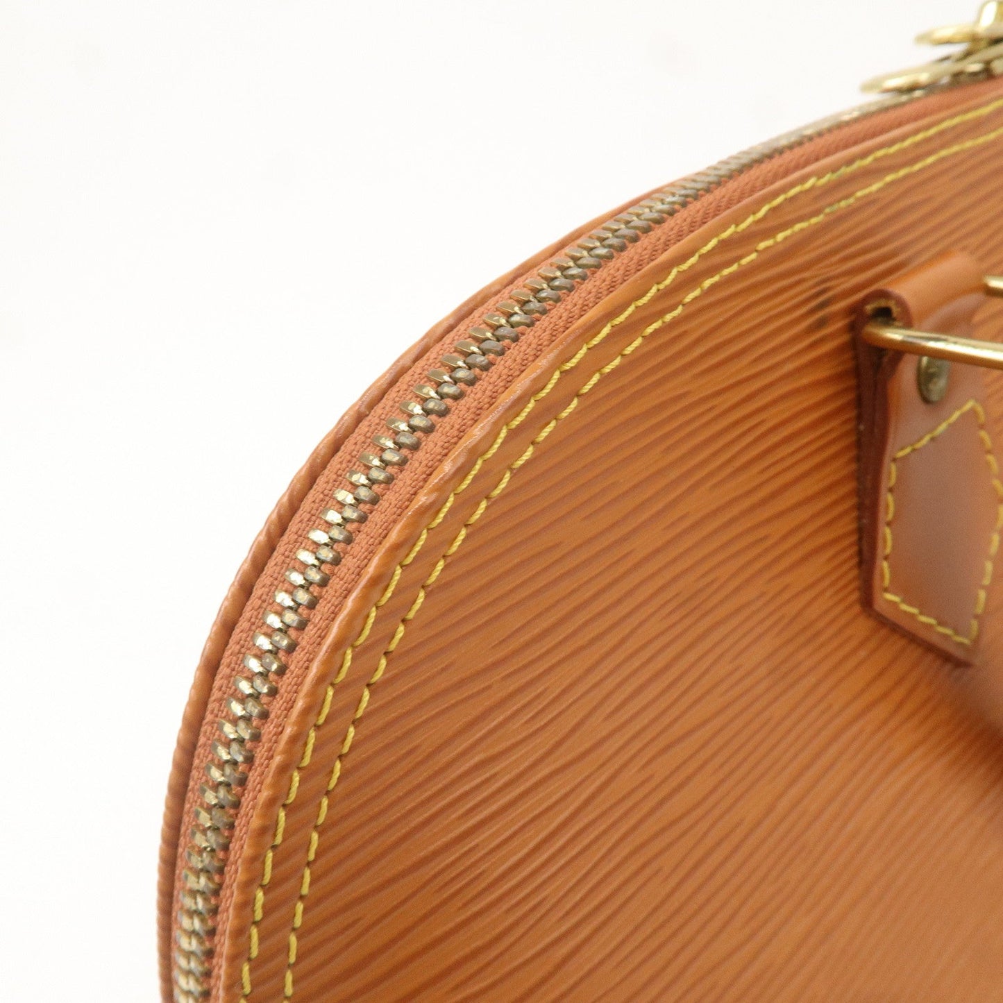 Louis Vuitton Epi Leather Alma Hand Bag Zipang Gold M52148