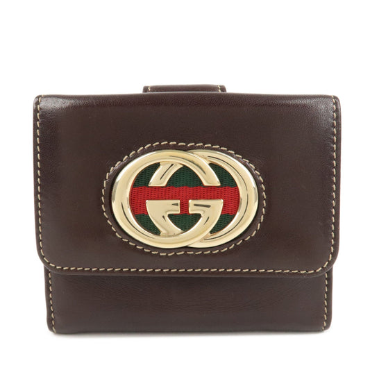 GUCCI Interlocking G Sherry Double Hook Bi-Fold Wallet 162760  d