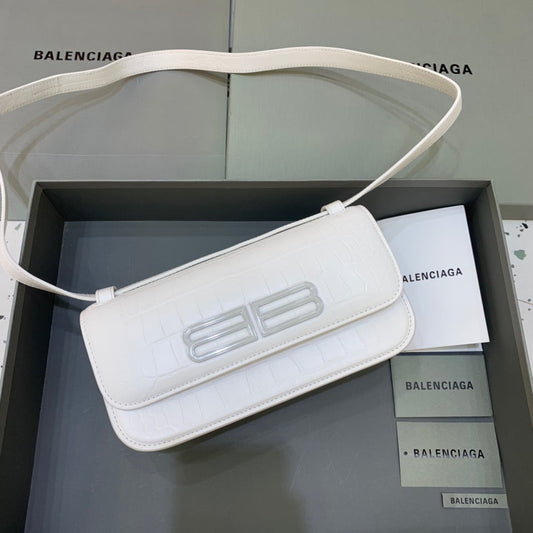 BLN-Ciaga Gossip Small Shoulder Bag White, For Women,  Bags 9.1in/23cm